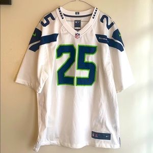 🏈SHERMAN SEAHAWKS WHITE NIKE TWILL JERSEY XL🏈
